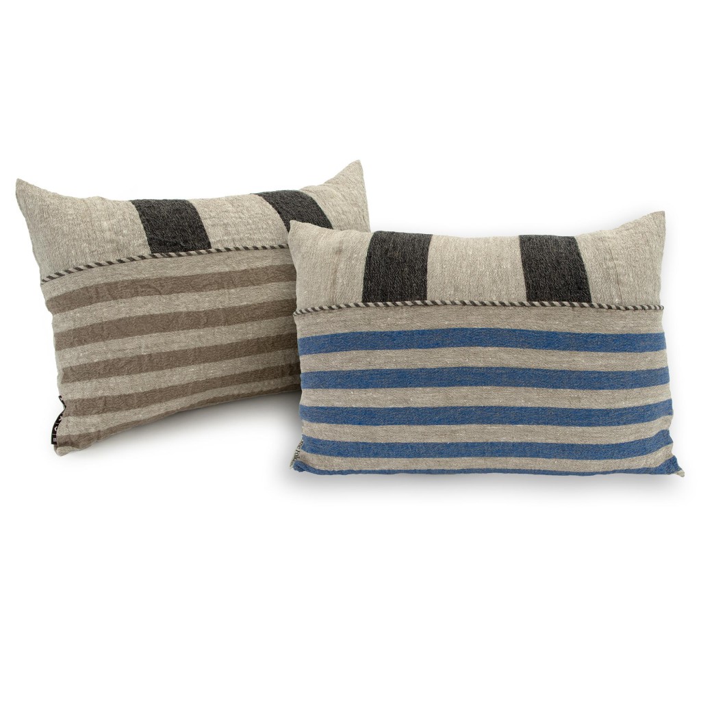Linen Stripes Collection: Mixed Stripe Linen Rectangle Pillows