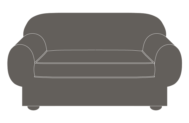 Loveseat Slipcover Size Drawing