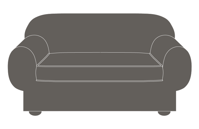 Loveseat Slipcover Drawing