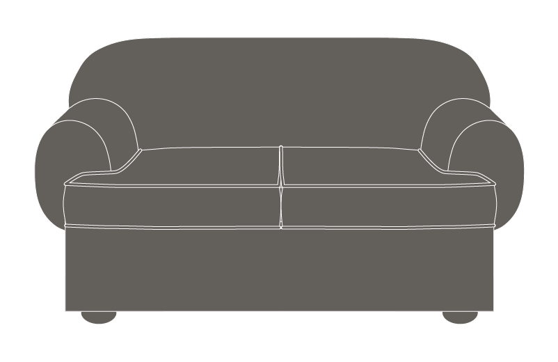 Loveseat Slipcover Drawing