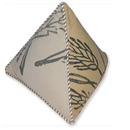 3D Pyramid Pillow - Cotton Slipcover, Down Insert - 14" Height - Image 5