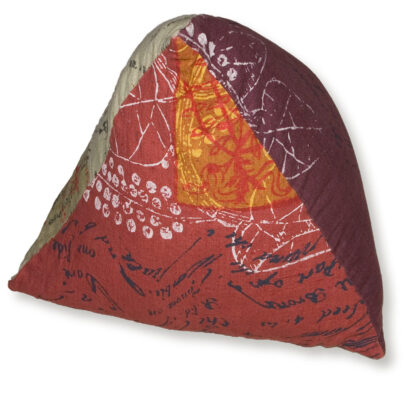 3D Pyramid Pillow - Linen Slipcover, Down Insert - 18" Height - Image 2
