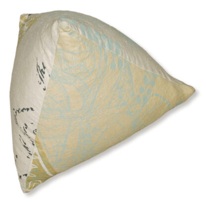3D Pyramid Pillow - Linen Slipcover, Down Insert - 14" Height - Image 2
