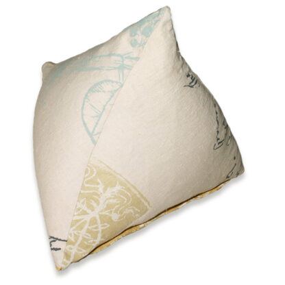 3D Pyramid Pillow - Linen Slipcover, Down Insert - 14" Height - Image 3