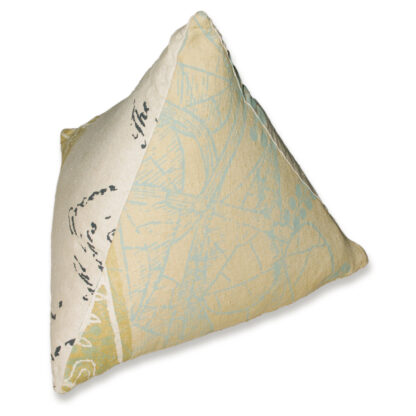 3D Pyramid Pillow - Linen Slipcover, Down Insert - 14" Height - Image 5