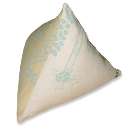3D Pyramid Pillow - Linen Slipcover, Down Insert - 14" Height - Image 6
