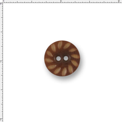 24 Ligne Rust Corozo Nut Button – Carved Hemstitch