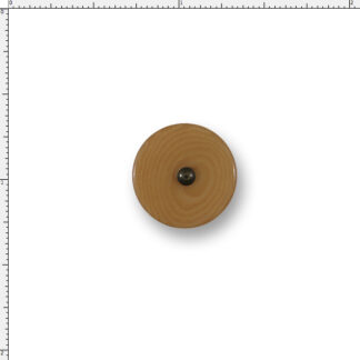 24 Ligne Corozo Nut Button – Tan Brass Stud