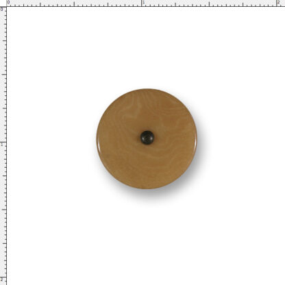 30 Ligne Corozo Nut Button – Tan Brass Stud