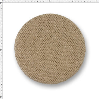 Linen Covered Button – Pair – 60 Ligne Tan