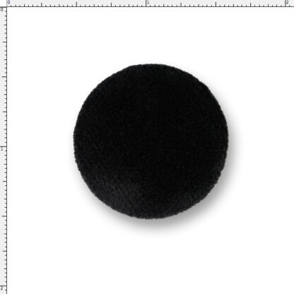 45 Ligne Cotton Velvet Covered Button – Black