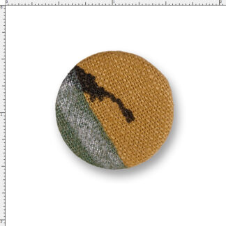 Linen Covered Button – 45 Ligne Printed Ochre