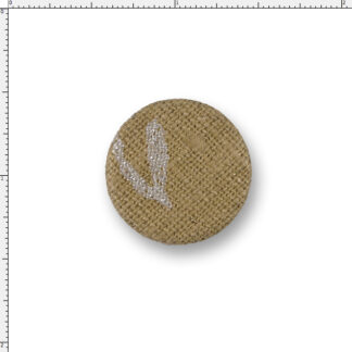 Linen Covered Button – Pair – 36 Ligne Tan
