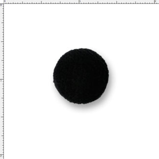 30 Ligne Cotton Velvet Covered Button – Black