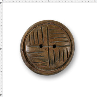 Carved Horn Crosshatch Button – 45 Ligne