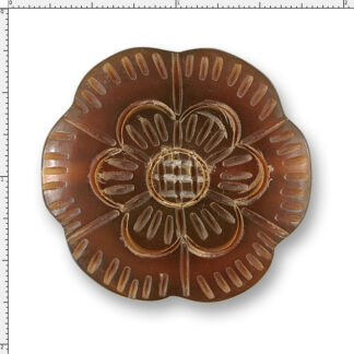 Polished Horn Flower Button – 65 Line