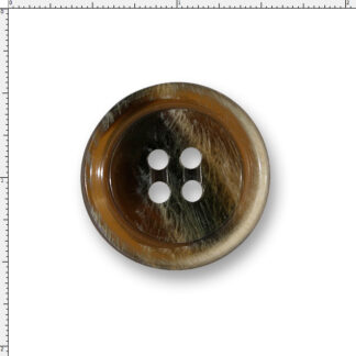 45 Ligne Brown Two-Tone 4-Hole Plastic Buttons