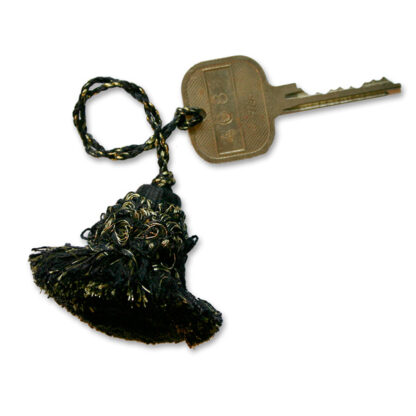 Key Tassel – 3″ Black Metallic