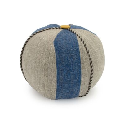 Blue Wide Stripe Ball Shape Decorative Pillow