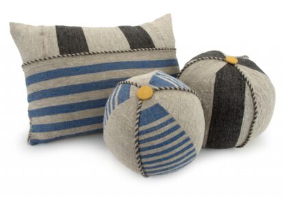 Blue Multi-Stripe Decorative Pillow Medley