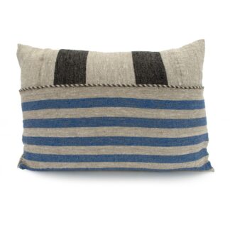 Blue Multi-Stripe Decorative Pillow