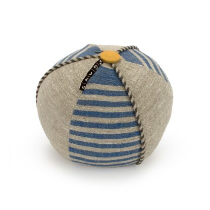 Blue Mini-Stripe Ball Shape Decorative Pillow