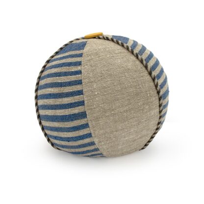 Blue Mini-Stripe Ball Shape Decorative Pillow