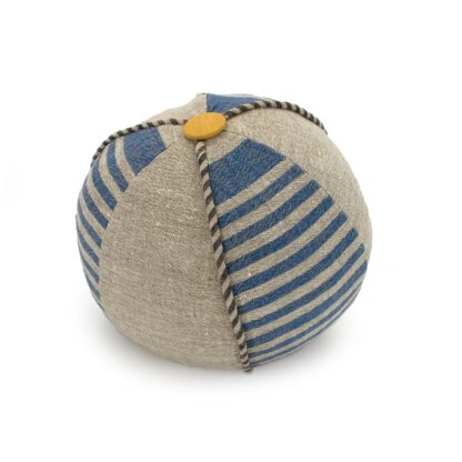 Blue Mini-Stripe Ball Shape Decorative Pillow