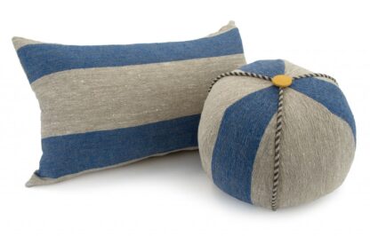 Blue Wide Stripe Long Decorative Pillow Medley