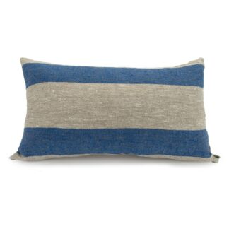 Blue Wide Stripe Long Decorative Pillow