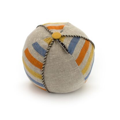 Bright Multi-Stripe Ball Shape Decorative Pillow