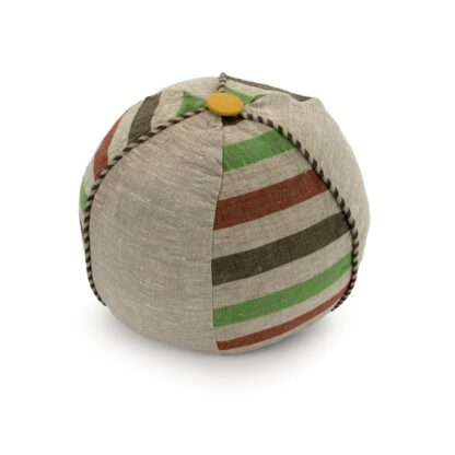 Dark Multi-Stripe Ball Shape Decorative Pillow