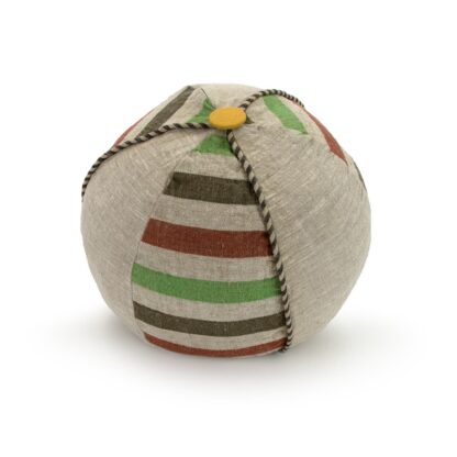 Dark Multi-Stripe Ball Shape Decorative Pillow