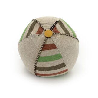 Dark Multi-Stripe Ball Shape Decorative Pillow