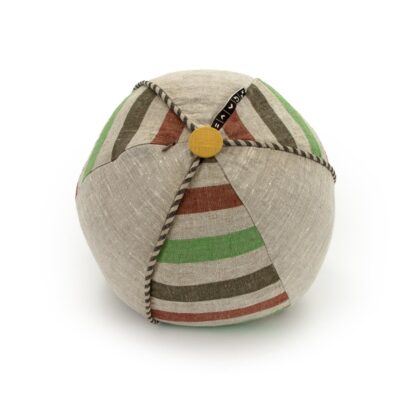 Dark Multi-Stripe Ball Shape Decorative Pillow