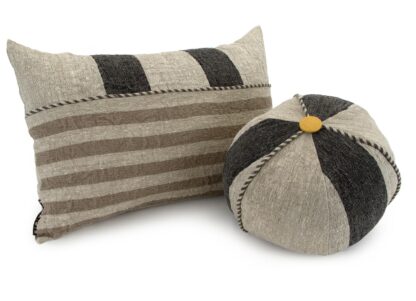 Tan Multi-Stripe Decorative Pillow Medley