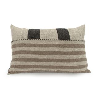 Tan Multi-Stripe Decorative Pillow
