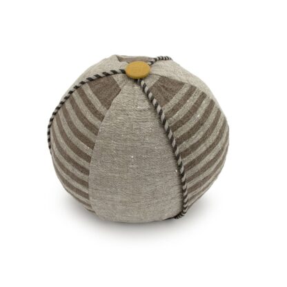 Tan Mini-Stripe Ball Shape Decorative Pillow