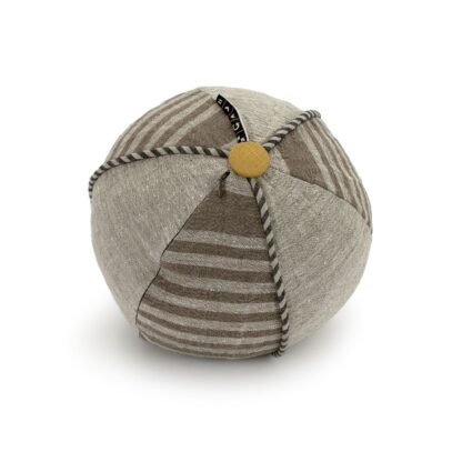 Tan Mini-Stripe Ball Shape Decorative Pillow