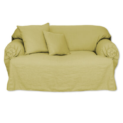 Cotton Canvas Loveseat Tuck-in Slipcover