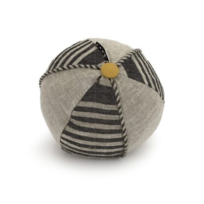 Black Mini-Stripe Ball Shape Decorative Pillow