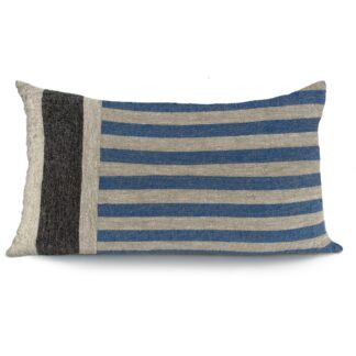 Blue Multi-Stripe Long Decorative Pillow