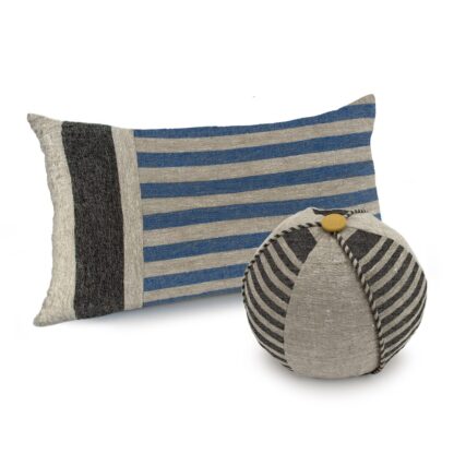 Blue Multi-Stripe Long Decorative Pillow Medley