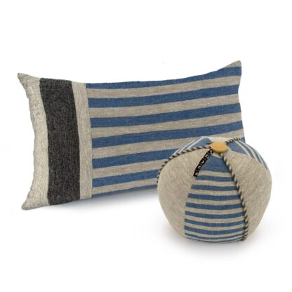 Blue Multi-Stripe Long Decorative Pillow Medley