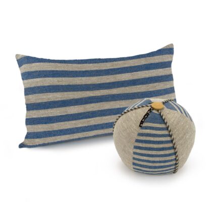 Blue Thin Stripe Long Decorative Pillow Medley