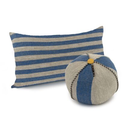 Blue Thin Stripe Long Decorative Pillow Medley