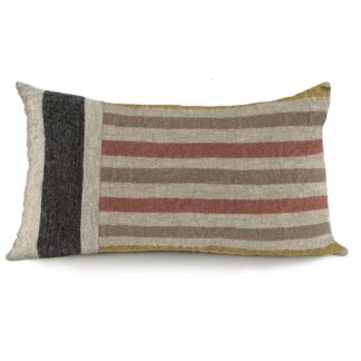 Four Color Multi-Stripe Long Decorative Pillow