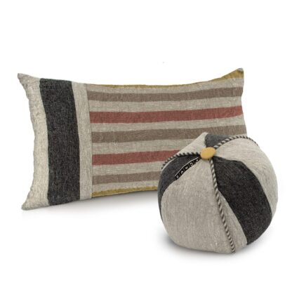 Four Color Multi-Stripe Long Decorative Pillow Medley