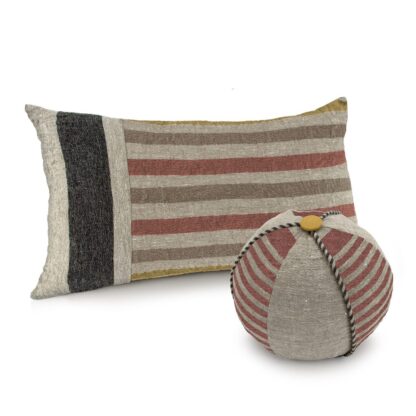 Four Color Multi-Stripe Long Decorative Pillow Medley