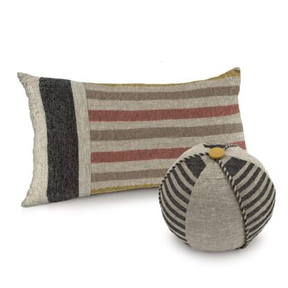 Four Color Multi-Stripe Long Decorative Pillow Medley